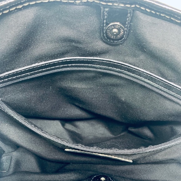 Coach Canvas Signature Print Stripe Shoulder Bag - Picture 9 of 16